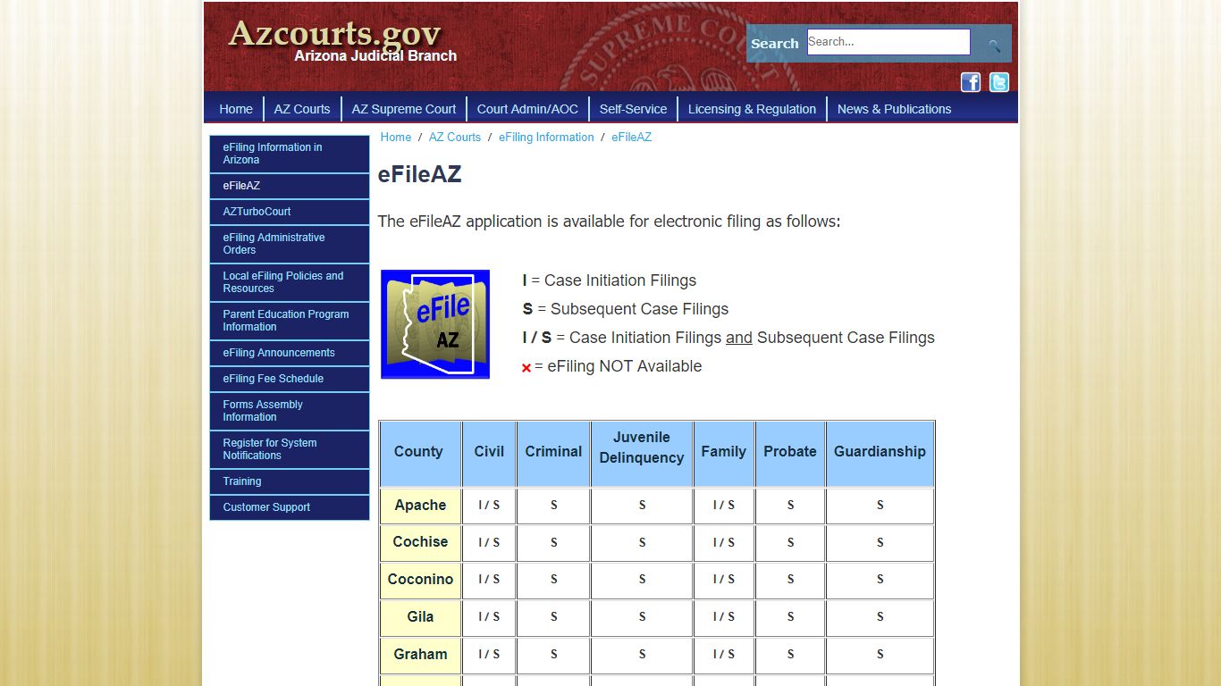 eFileAZ - Arizona Judicial Branch